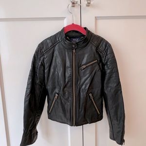 Ralph Lauren Polo kids leather jacket